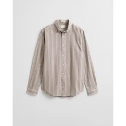 Camisa de hombre Regular Fit de popelina a rayas