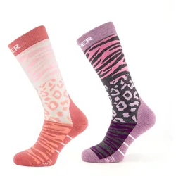 Chaussettes Animal 2 Unités Purple / Pink EU 36-38