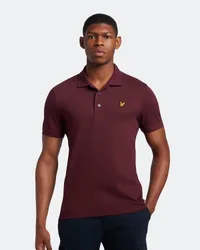 Mens Plain Polo Shirt In Burgundy Cotton - Size 3xl