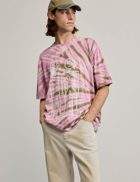 T-shirt tie and dye, , Coton, Orange, S