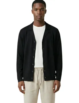 Herren Cardigan Schwarz 511712