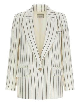 Peserico Blazer in twill gessato