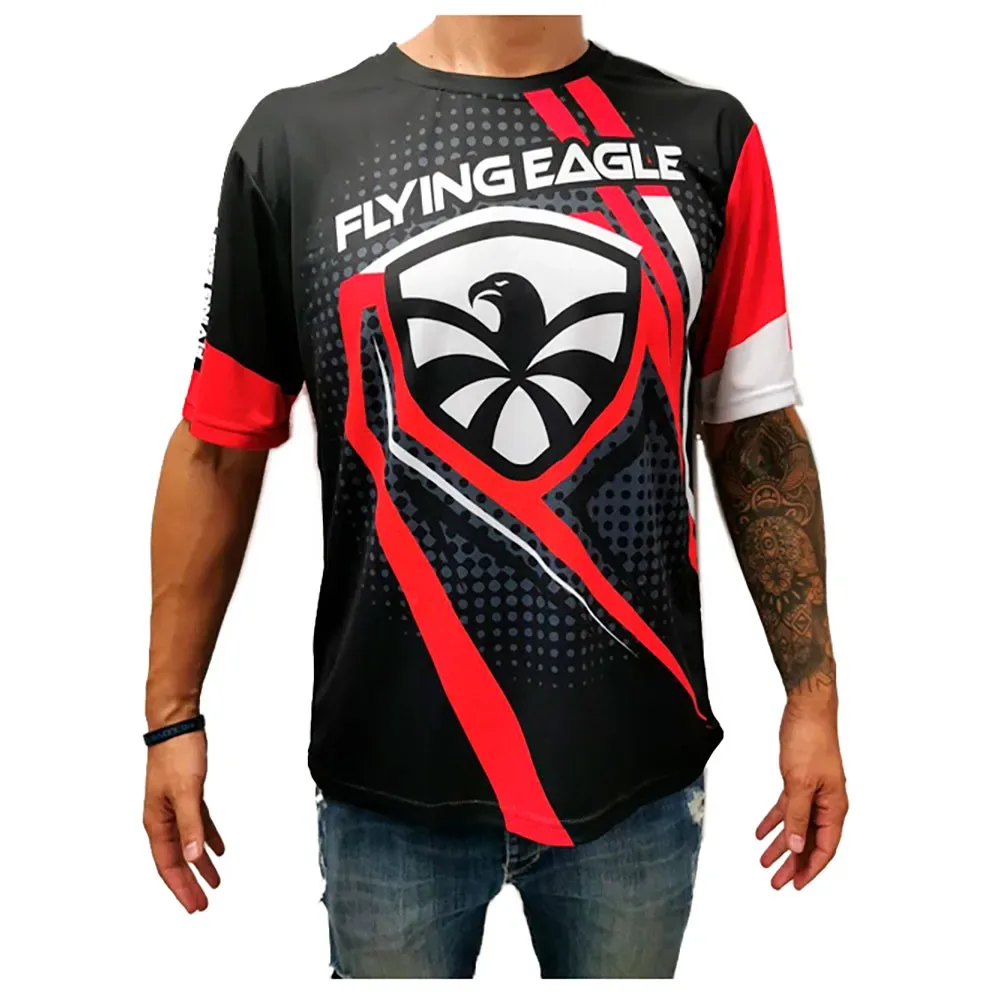 Flying T-shirt à Manches Courtes Black / Red L - Eagle - FashionsVida