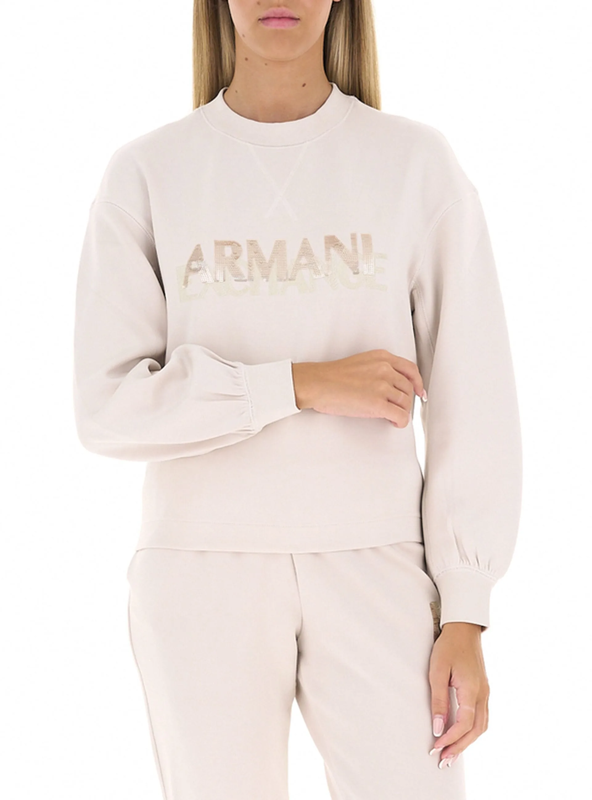 Felpa girocollo CHAMPAGNE XS - Armani exchange - FashionsVida