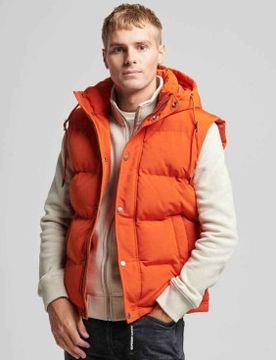 Para hombre. M5011708A Chaleco acolchado con capucha Everest (S), Casual, Sostenible, Nylon reciclado