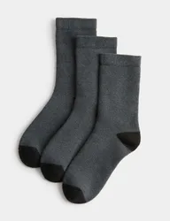 Pack Heatgen™ Thermal Ankle Socks (8½ Small to 10½ Large) Grey unisex
