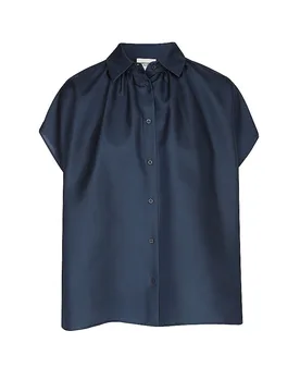 Max Mara Camicetta di seta blu 36 - Max Mara - FashionsVida
