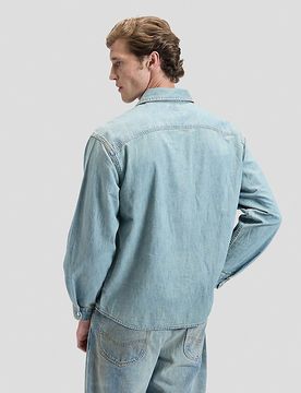 Plus Cowboy Shirt Light Shade Größe L male