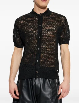 Camicia nero uomo traforata - Dsquared2 - FashionsVida