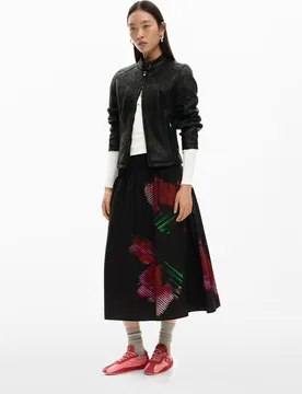 Desigual - Falda midi pixelada - Desigual - FashionsVida