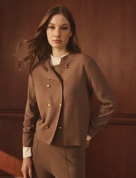 Chaqueta de punto de mujer con manga larga y punto cerrojillo - Lloyd's - FashionsVida