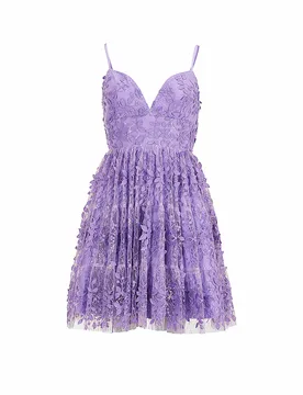 Vestido de cóctel morado 38 - Swing - FashionsVida