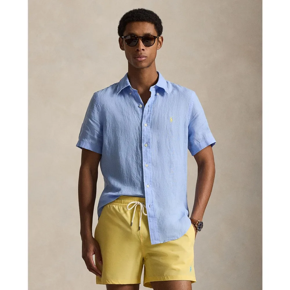 Camisa regular fit de lino de hombre - Polo Ralph Lauren - FashionsVida