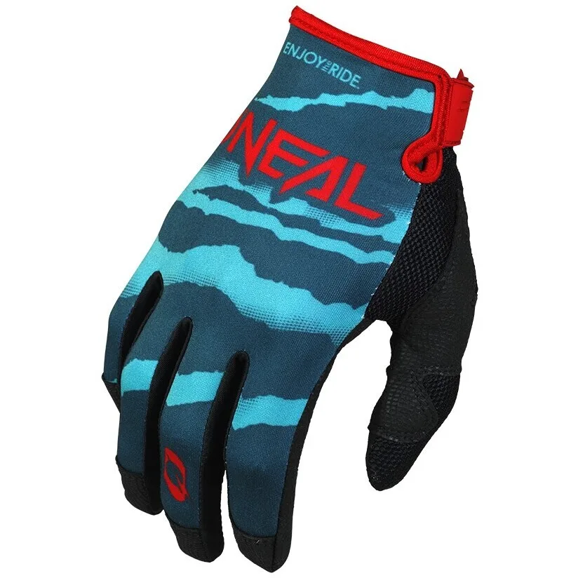 Guanti Cross Enduro Mayhem Wild Blu Rosso taglia S - Oneal - FashionsVida