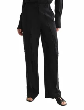 Pantalon Taille Haute Edie Wide Leg Meteorite 27 - Scotch & Soda - FashionsVida