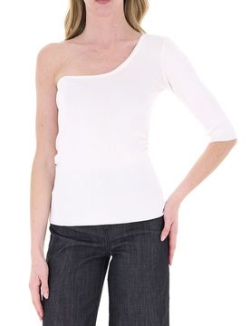 VICOLO Top monospalla BIANCO UNI