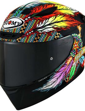 Casco Moto Integrale Racing TRACK-1 CHIEFTAIN Nero Opa taglia L