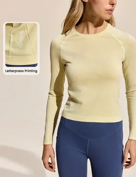 Camiseta de manga larga con cuello redondo y rayas para mujer, para actividades al aire libre - Shein - FashionsVida
