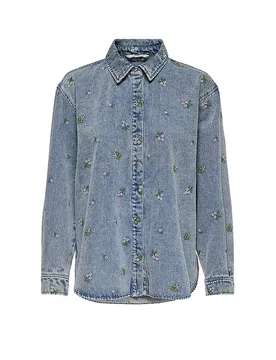 Blouse en jean ONLVERA bleu clair XL - Only - FashionsVida