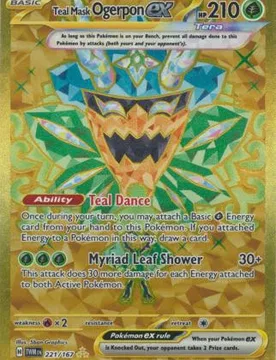 Pokemon SV Twilight Masquerade 221/167 Teal Mask Ogerpon ex (Secret Rare) - Pokémon - FashionsVida