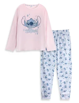 Long Sleeve Long Leg Pyjama Set Pink Official - Pink - Size: 8-10 - Disney - FashionsVida