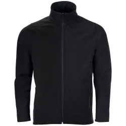 Mens Race Full Zip Water Repellent Softshell Jacket (Black) - Size Large