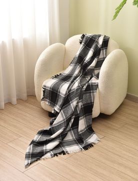 Sinsay - Coperta a quadri - nero