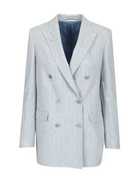 Double-Breasted Mini Jacket with Buttoned Cuffs