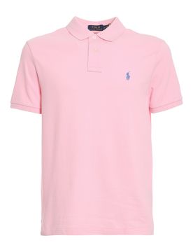 Polo in piquet di cotone con ricamo