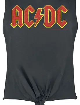 Top - Amplified Collection - Logo - S bis XL - für Damen - Größe M - charcoal - Lizenziertes Merchandise! - Frauen - female - AC/DC - FashionsVida