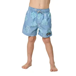 Short De Bain Ride The Wave Volley Faded Denim 3-4 Années Garçon