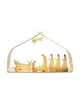 Weihnachtskrippe Bark 23cm gold baby