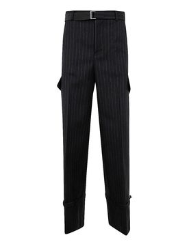 Sacai Pantaloni a righe di gesso