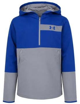 Kids Unisex Breaker Blue/grey Anorak Jacket - Size X-Large - Under armour - FashionsVida