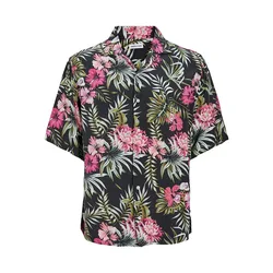 Chemise à Manches Courtes 12248408 Ejeff Aop Resort Pink Nectar M