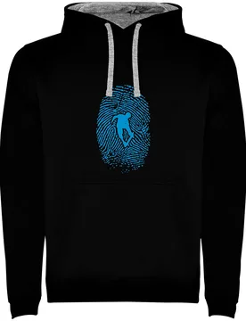 Sweat à Capuche Skateboarder Fingerprint Two-colour Black / Grey S - Kruskis - FashionsVida