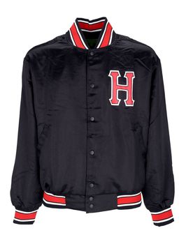 Giubbotto Bomber Uomo Crackerjack Satin Baseball Jacket Black