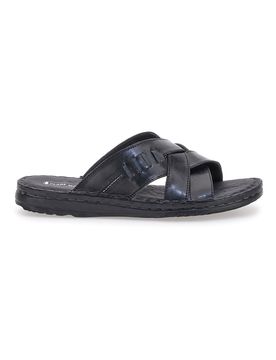 Ciabatte Nere Con Sottopiede in Pelle 1106 41
