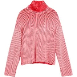 Jersey de mujer cuello alto canalé