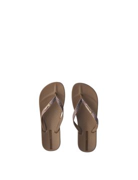 Infradito in gomma glitter MARRONE CHIARO 39