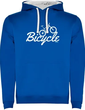 Felpa Con Cappuccio Bicycle Two-colour Royal Blue / White - Kruskis - FashionsVida