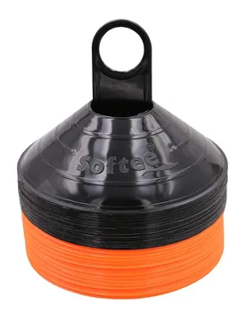 Cônes D´entraînement Maxi 48 Unités Black / Orange 5 cm unisex