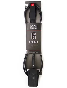 Leash De Surf Regular Diamond Flex Moulded Black 6´0´´ unisex - Ocean & Earth - FashionsVida