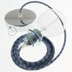 Cables Lampe Suspendue Pendel Pour Abat-jour Rp25 1 M Stone Grey / Ocean / Chrome Plated One Size