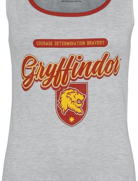 Top - Gryffindor - Courage Determination Bravery - S bis XXL - für Damen - Größe L - creme - Lizenzierter Fanartikel - Frauen - female
