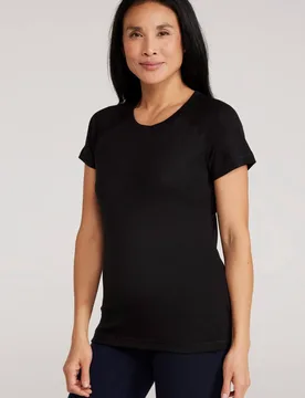 Women's 'Talus' Lightweight Breathable Quick Wick Short Sleeve Thermal Top in Black Size: 10 - Black - Size: 10 - Mountain Warehouse - FashionsVida