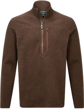 Rolpa Eco 1/4 Zip Herren Funktionsjacke, braun L