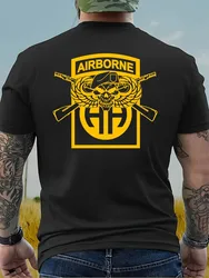 USA Army Airborne Special Forces pattern -100% cotton summer casual short sleeve O-neck printed men's T-shirt