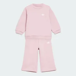 SET FELPA GIROCOLLO AMPIA E PANTALONI A GAMBA LARGA 12-18M Magic Mauve
