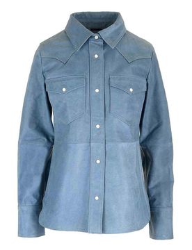 Camicia in pelle in stile occidentale